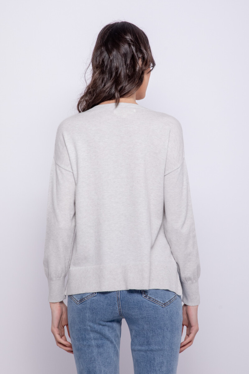 SWEATER NADINE Gris Claro Melange