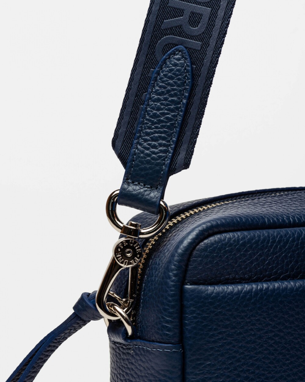 Bandolera Haze en cuero graneado Marine Blue