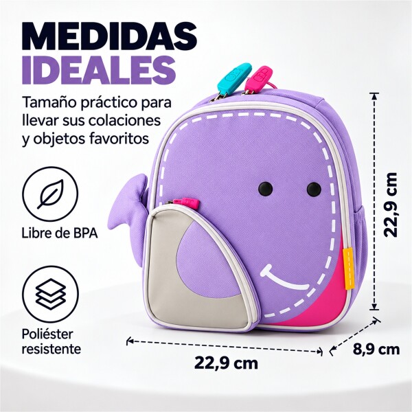 Mochila Infantil Térmica Marcus & Marcus Para Comida Violeta 1