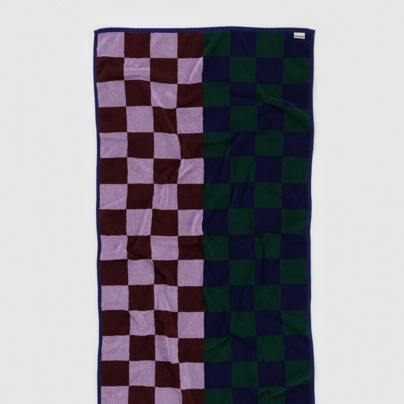 Toallón De Baño 100% algodón orgánico 152x76 Cm Jewel Checks