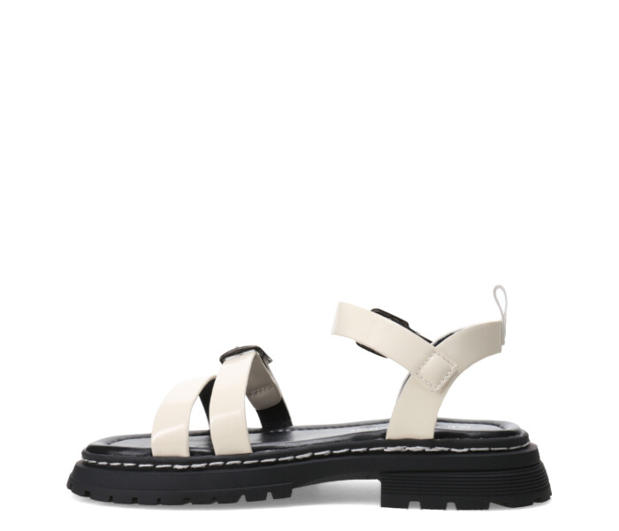 Sandalia STANY con hebillas y velcro Offwhite