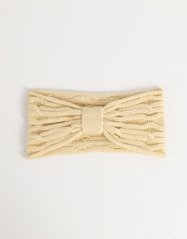 Vinchas Textiles Tejida Vincha Tejida - Blanco Crudo
