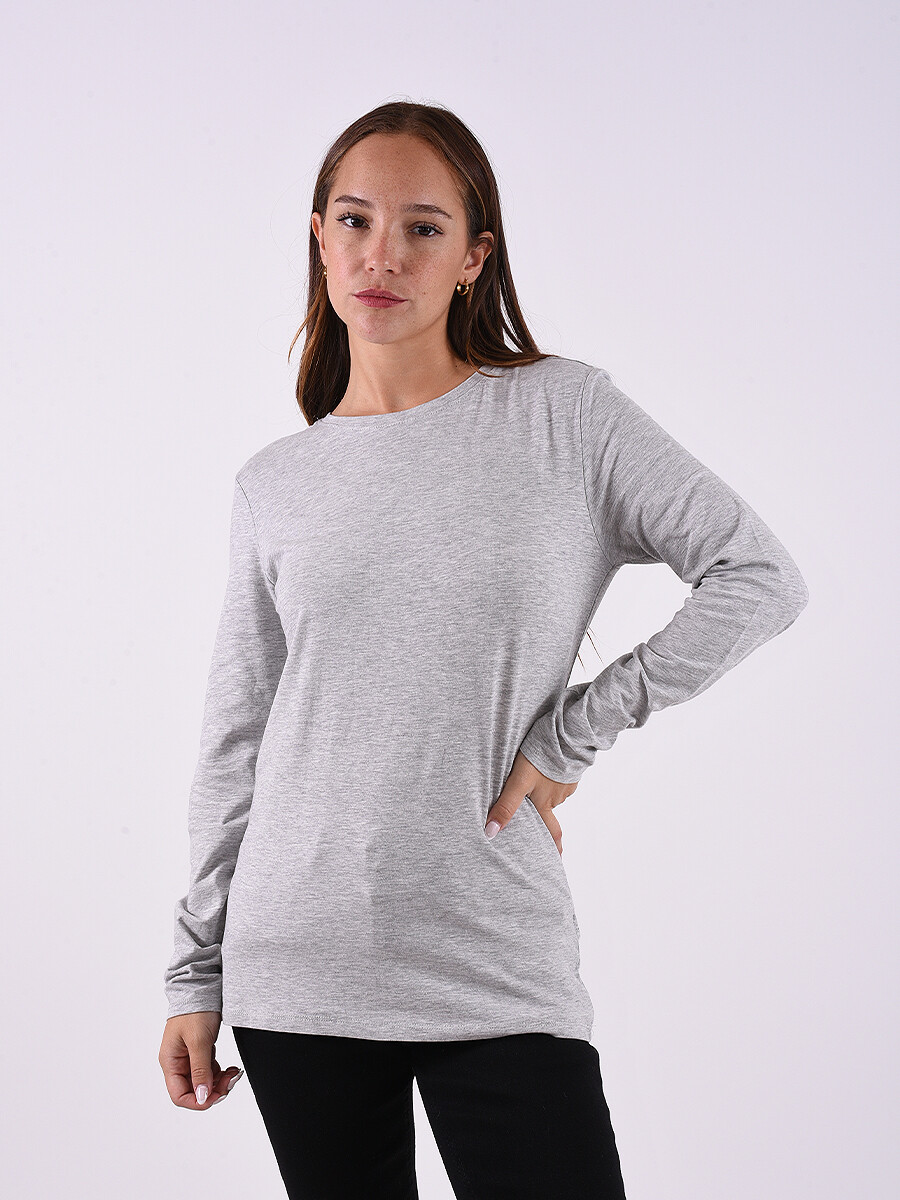 REMERA BÁSICA LIZ - GRIS CLARO (V) 