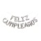 Globo Letras Inflables Feliz Cumpleaños Plateado