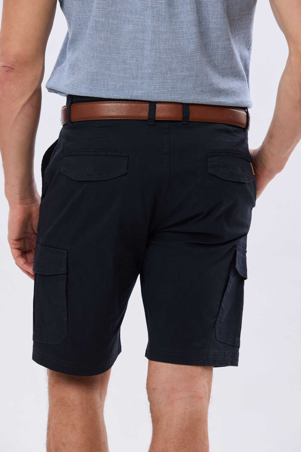 BERMUDA CARGO CON ELASTANO Azul