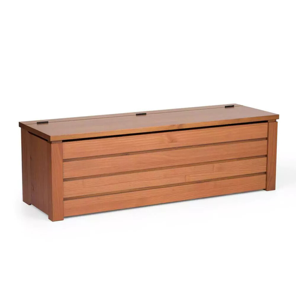 PIE DE CAMA MADERA NATURAL-BEIGE BAUL FRESNO