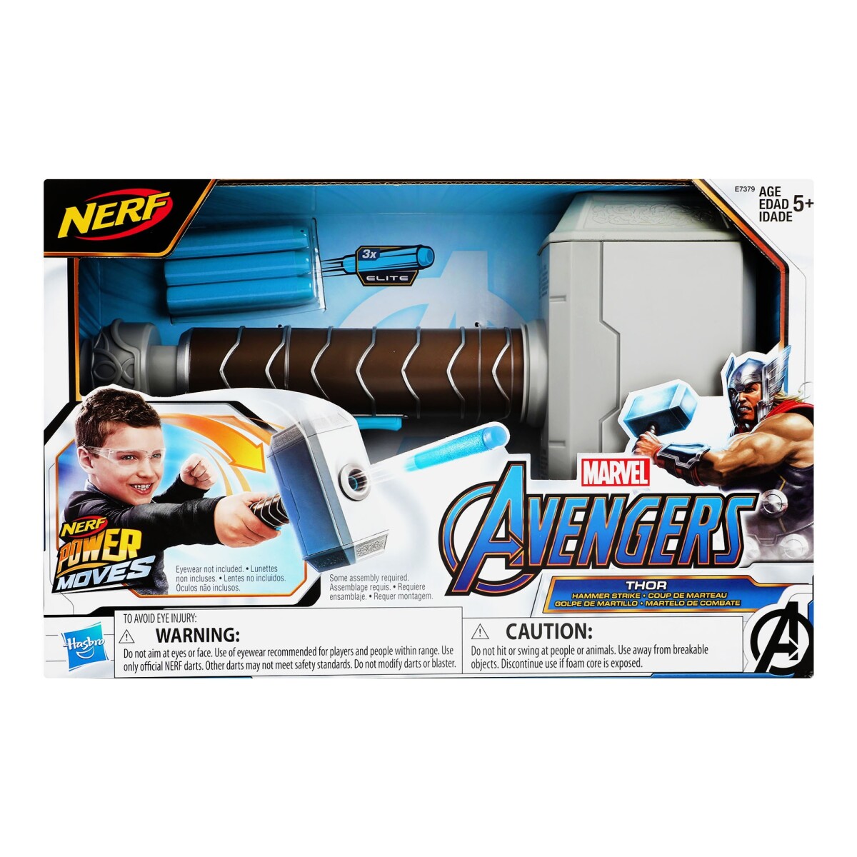 Avengers - Thor - Golpe De Martillo - Nerf - Marve 