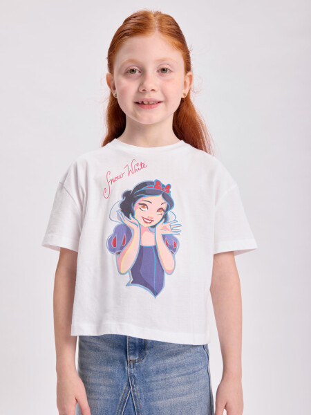 Remera estampa Blancanieves Blanco