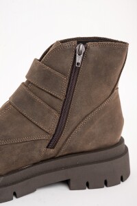 Bota Cuero Con Hebillas Vison