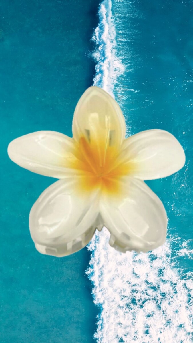 Broche de Pelo Hibisco / Blanco 