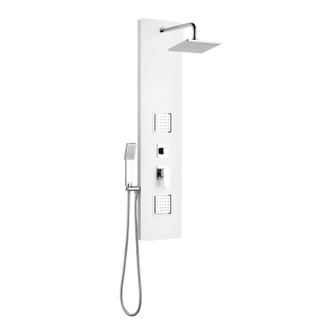 Panel De Hidromasaje Blanco Con 4 Jets, Roseta Y Telefono - Requiere Min. 3.0Kg/Cm² De Presión De Agua. 000