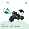 Moto futuro a batería infantil Lumax Grande con luces y musica Negro