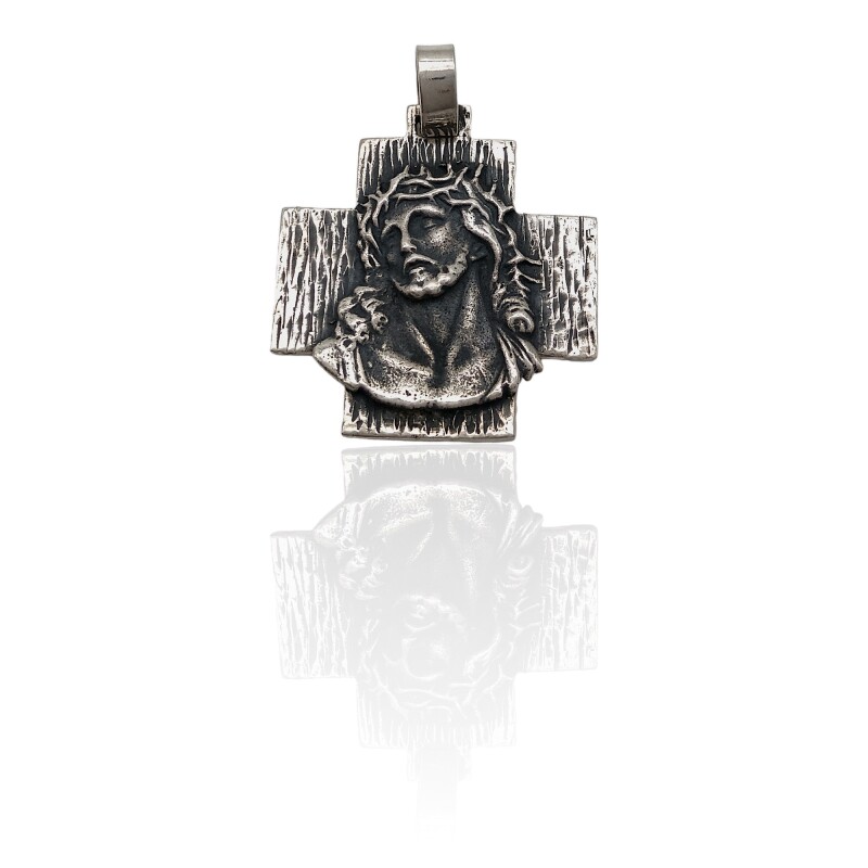 Dije Jesús Coronado-Plata 925 quemada-Sin Piedra- CP3069 Sinpiedra