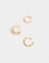 Bijou Cuff Strass Cuff De Metal - Dorado