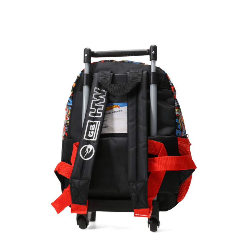 Mochila Hot Wheels C/Carro Speed Negro - Rojo