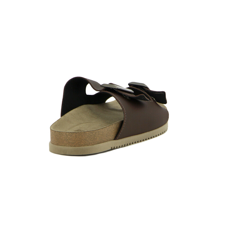 Sandalias Hombre Br Sport Dos Tiras Con Hebillas Cafe