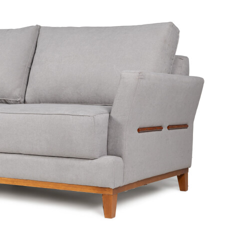 Rinconera Amadeus Chica - Tela Microfibra - Chaise Izquierdo 2159 (Gris)