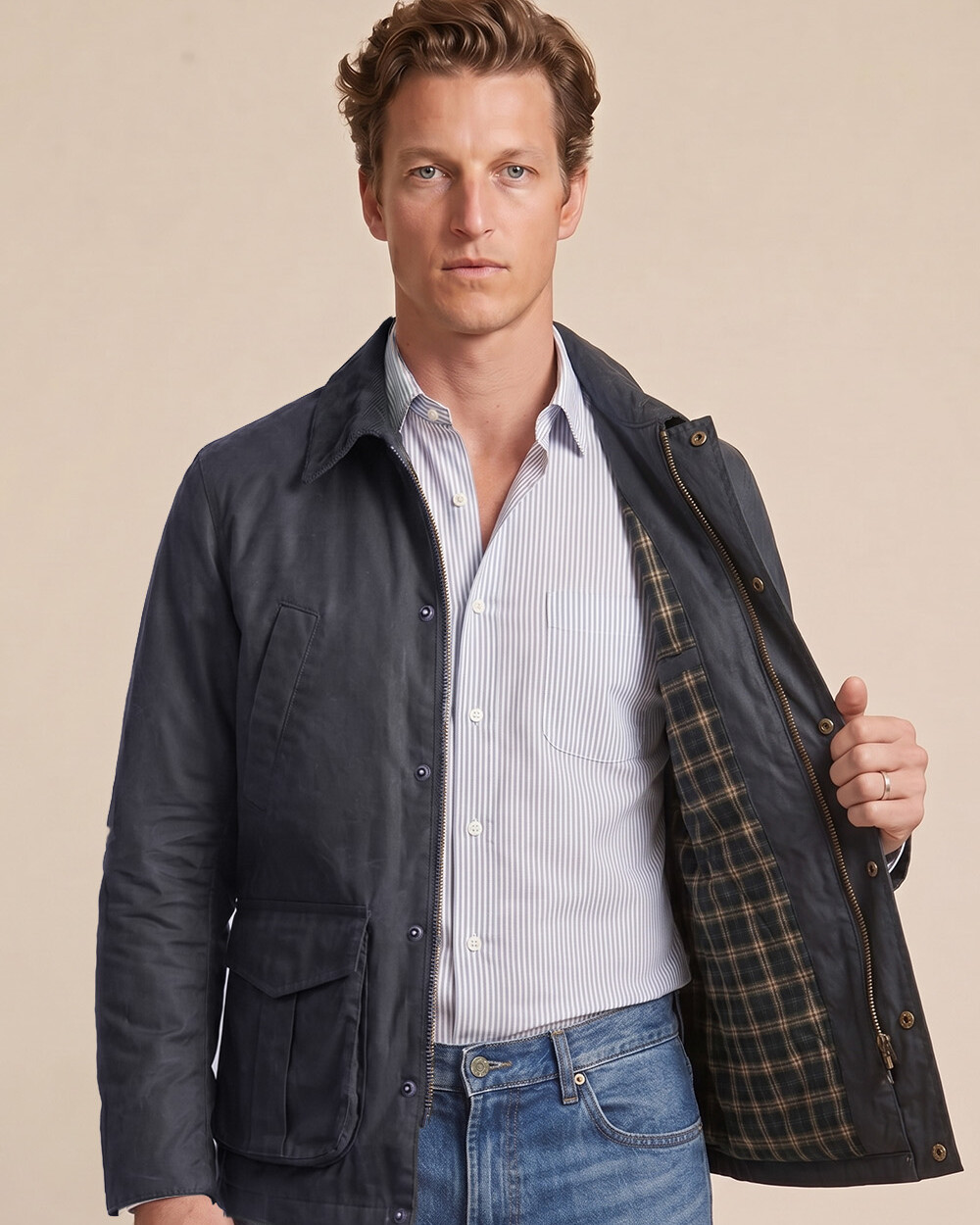 Parka Forest Cotton Wax Azul