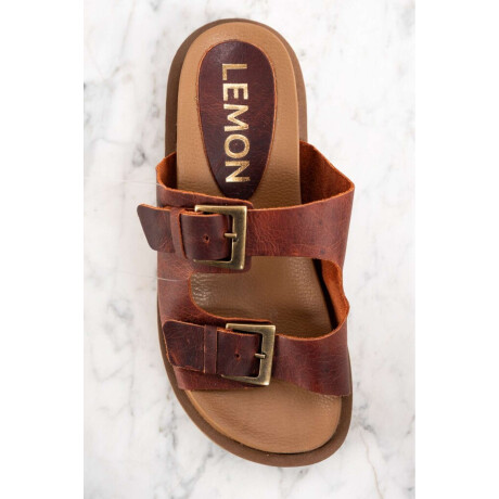 Sandalia Cuero Caramelo