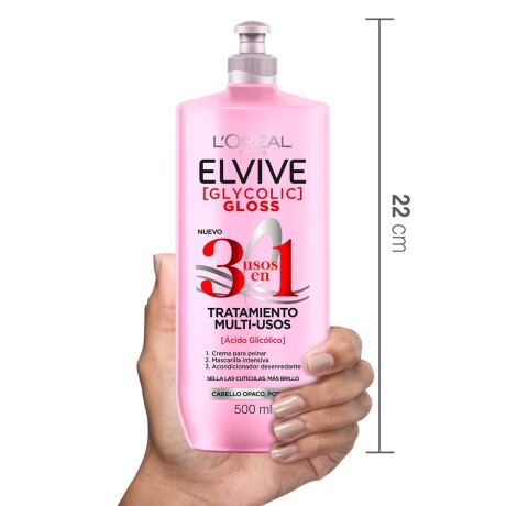 Tratamiento Multi Uso Elvive Glycolic Gloss 3en1 500ml Tratamiento Multi Uso Elvive Glycolic Gloss 3en1 500ml