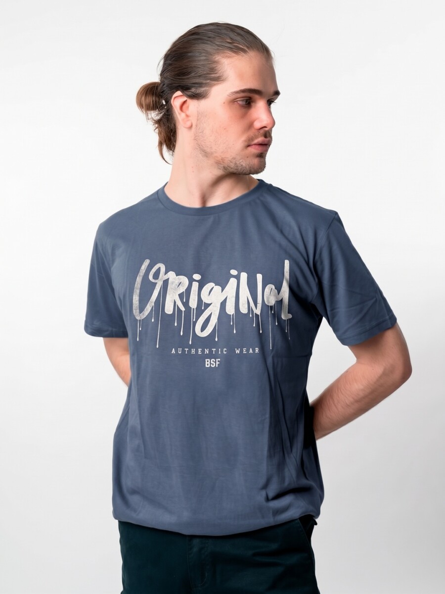 T-Shirt Print V27 - Original Denim 