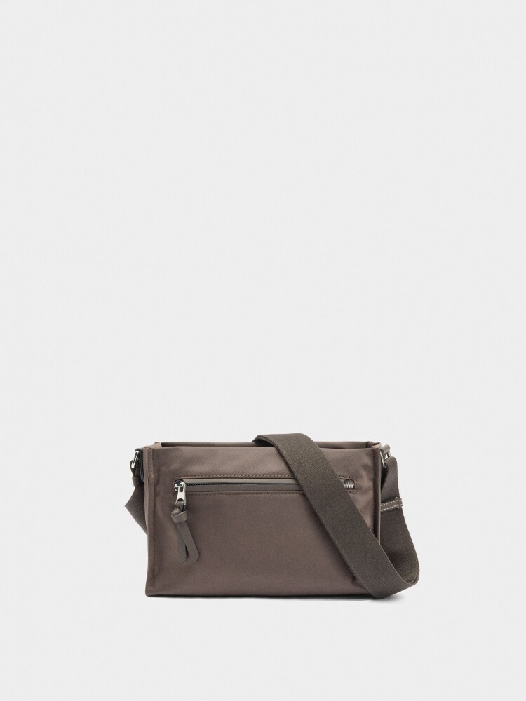 Bolso Bandolera De Nylon M marron