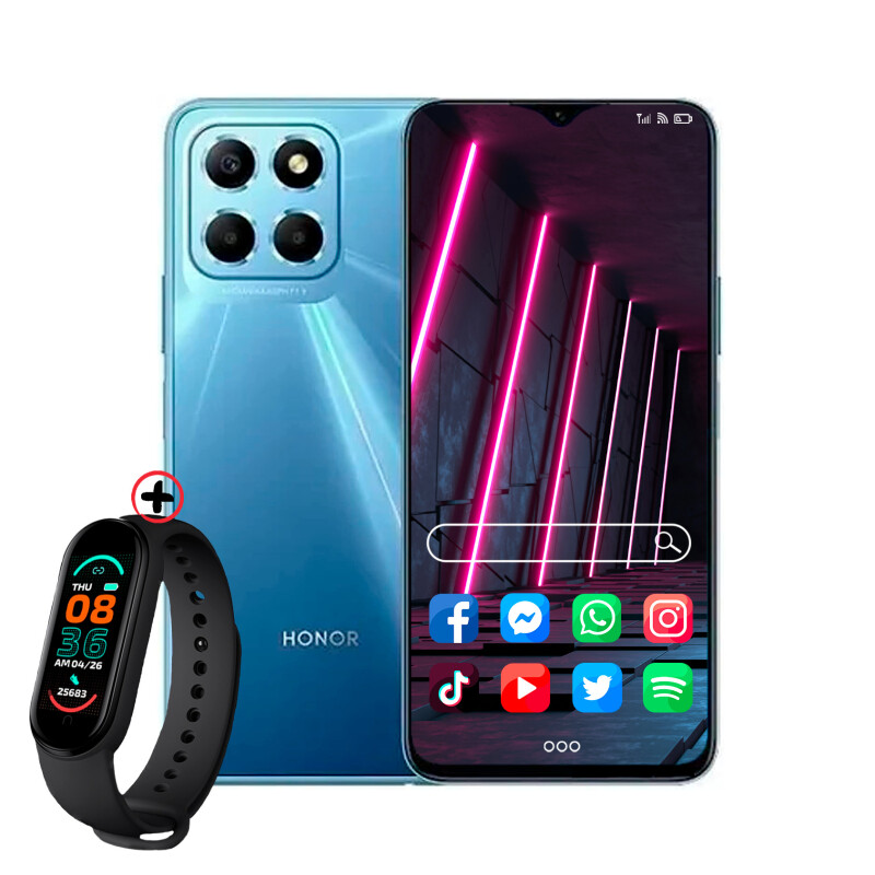 Honor X6s Dual Sim 128 Gb 4 Gb Ram 6.5 50mpx + Smartwatch Azul