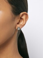 Pendientes Cortos Brillantes plateado