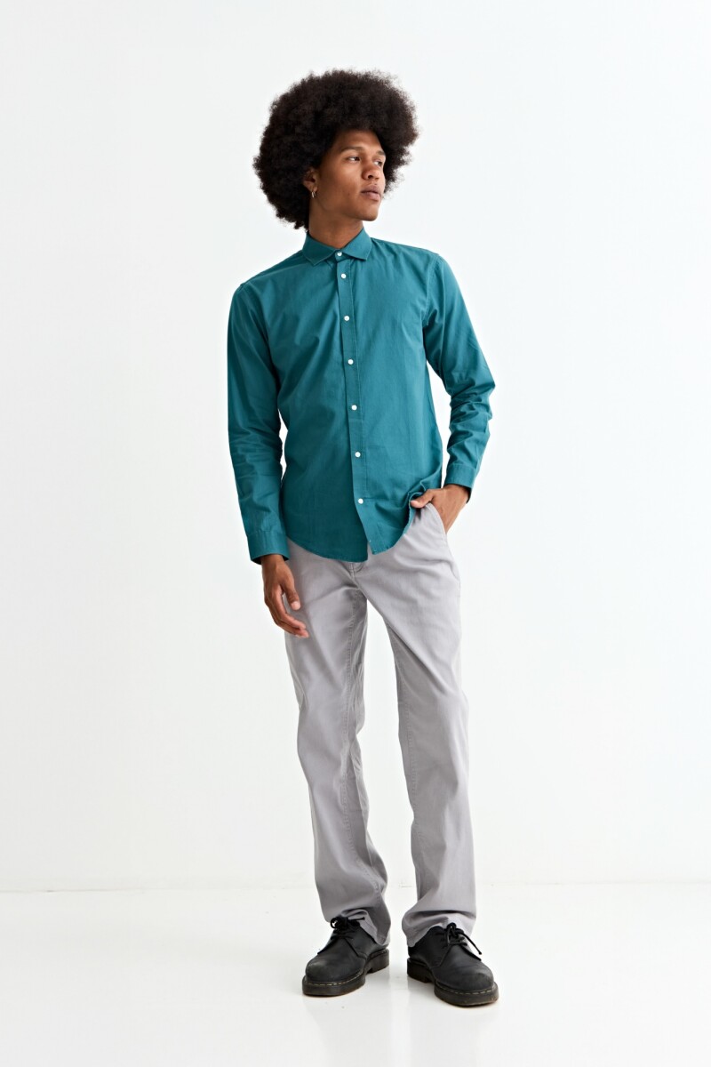 Pantalón recto - Gris 