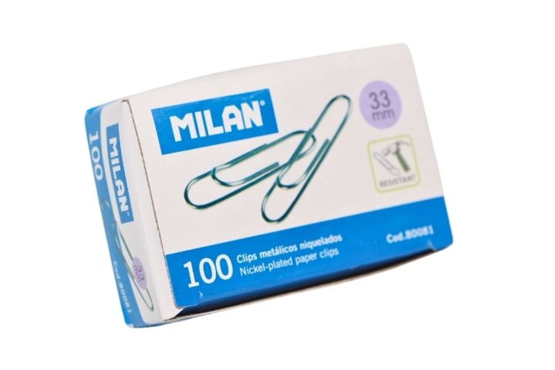 CLIP MILAN 33MM. X100 UNIDADES 80081 