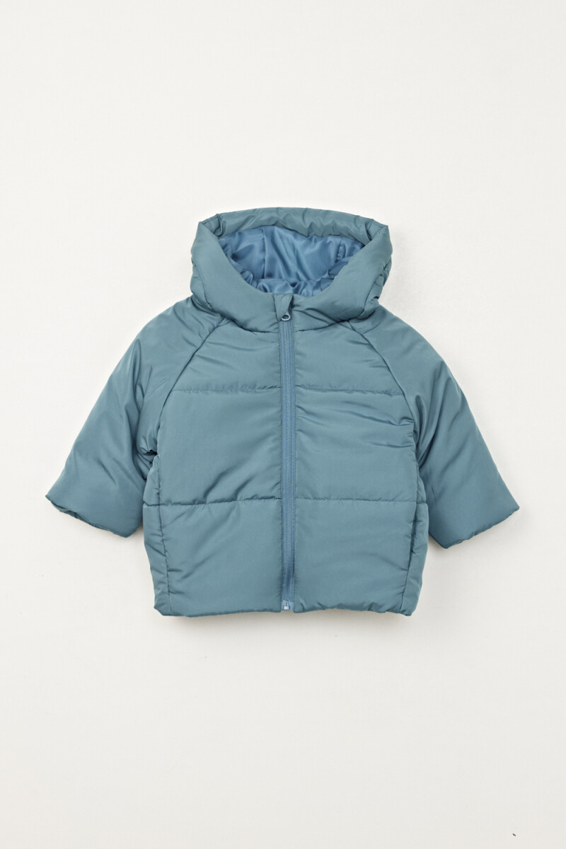 Campera capitoneada Verde Petroleo