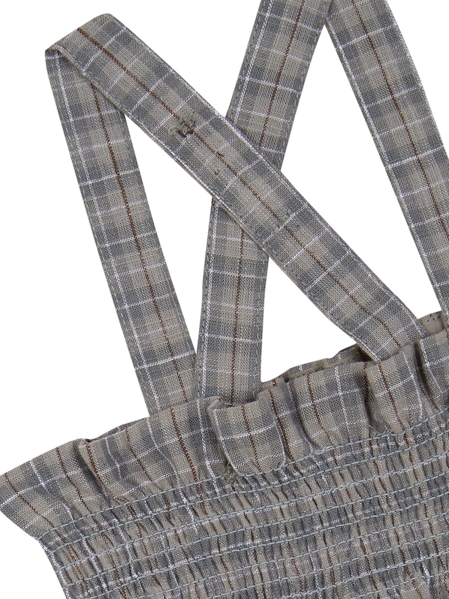 Bombacho Cuadros Con Tirantes Verde Suave