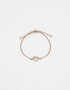 Pulseras Flexibles Bañada en Oro Rosa Pulsera Flexible Con Dije Corazón - Dorado Oro Rosa
