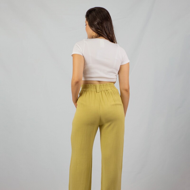 Pantalon Lino Slowly Pistacho