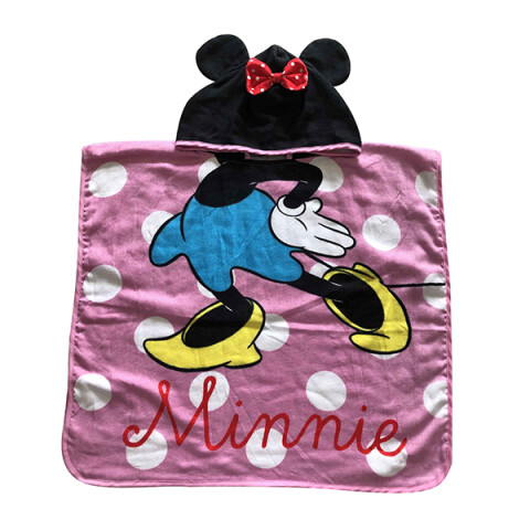 Bata toalla poncho de Mickey y Minnie con capucha infantil U