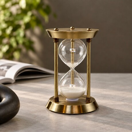 Reloj de Arena Decorativo con Soporte Dorado - 30min Reloj de Arena Decorativo con Soporte Dorado - 30min