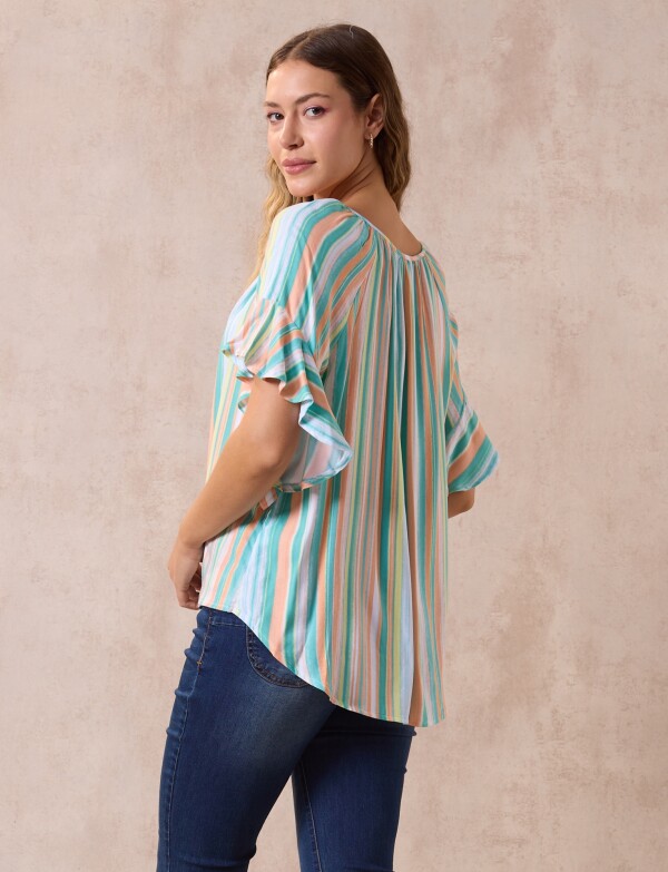 Blusa Nudo Printed MULTI/VERDE