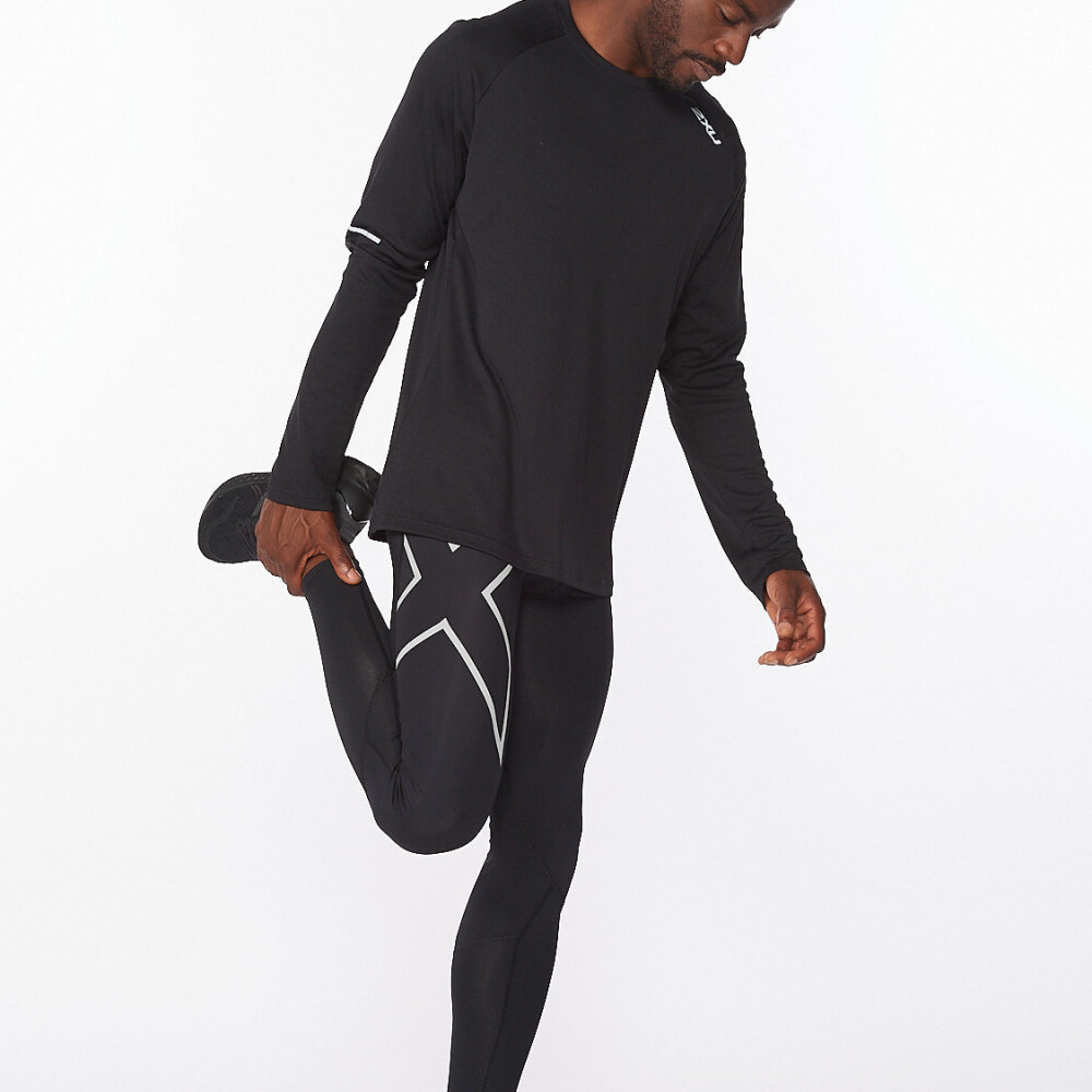 Aero Long Sleeve - Hombre Black/silver Reflective