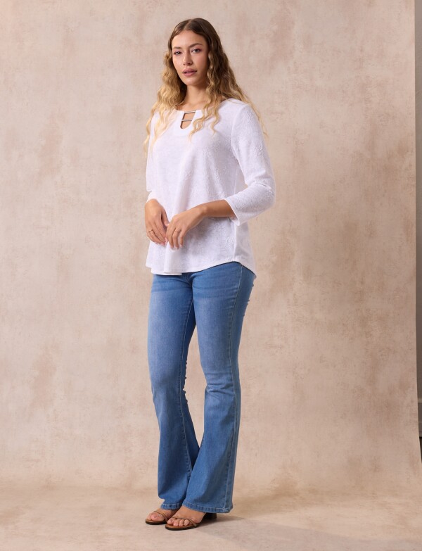 Blusa Labrada BLANCO