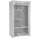 Ropero de 6 Estantes Desmontable de Caño y Tela TNT 105x45x175 Gris claro