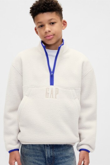 Polar Medio Cierre Niño Regular Grey