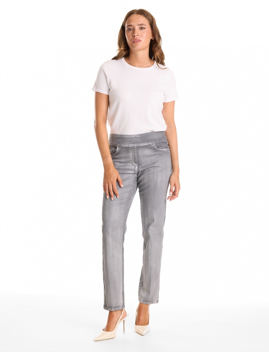 Jegging Metalizada - Gris 