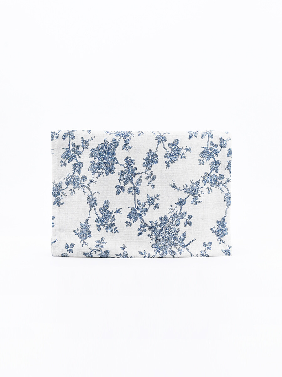 SENDERO POLIESTER FLORAL 33X180CM (12) - AZUL 