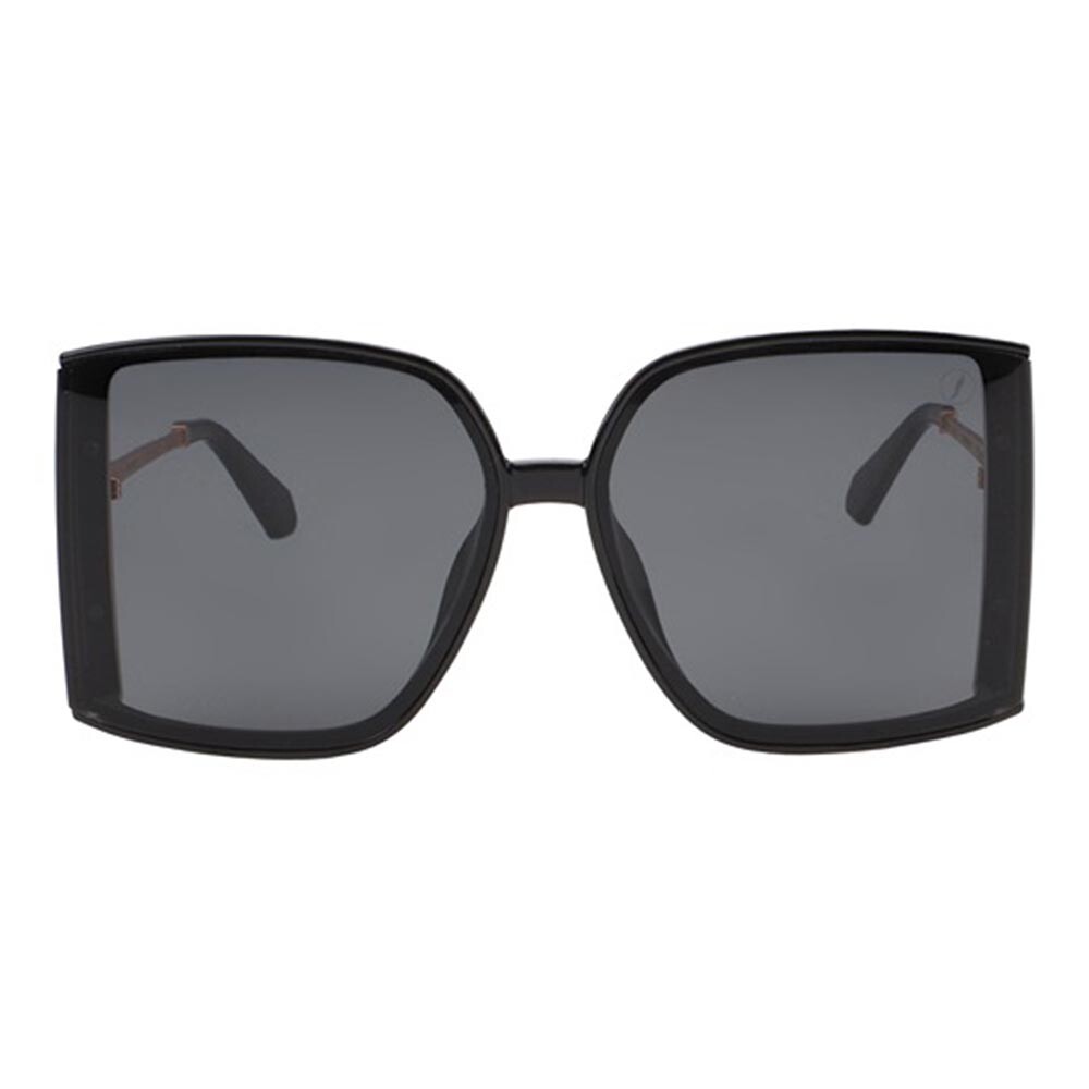 Lentes De Sol De Policarbonato Cuadrado Ivete Sangalo Negro/Negro