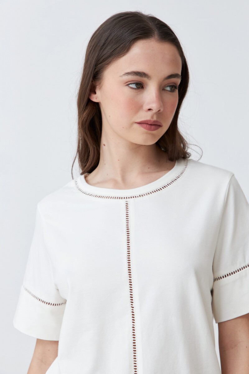 Remera con vainillas blanco