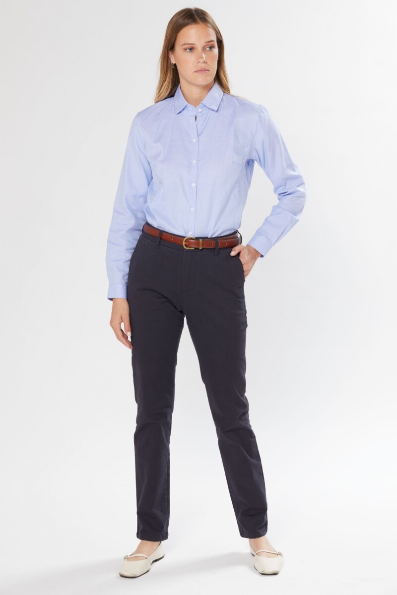 PANTALÓN CLÁSICO CON SPANDEX - Marino 