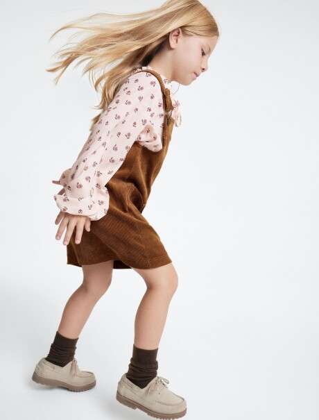 ENTERITO INFANTIL TIPO JUMPER DE PANA MARRÓN