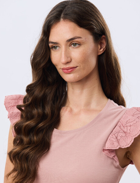REMERA LISA DE ALGODÓN Rosa
