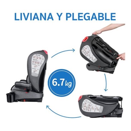 Silla butaca para auto Bebesit Smart plegable con posavaso + Isofix hasta 36kg Negro