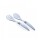 Set de Cucharas para Ensalada Acrilico Celeste